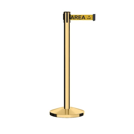 Stanchion Belt Barrier Pol.Brass Post 9ft. Area Belt